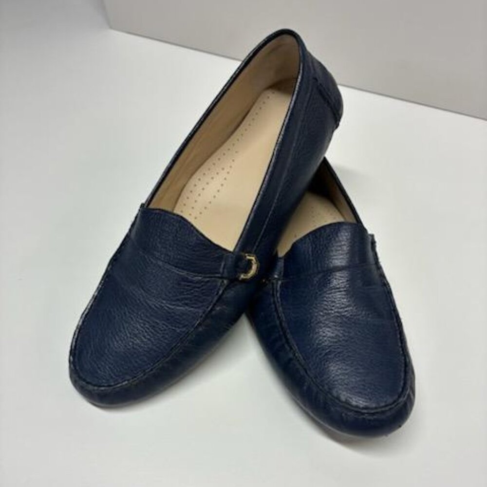 Women's navy leather loafers/ flats Cole Haan